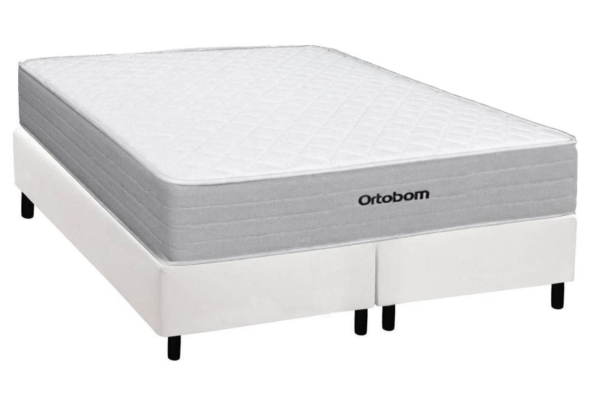 Cama Box CRC +Colchão Molas Plenno Ortobom